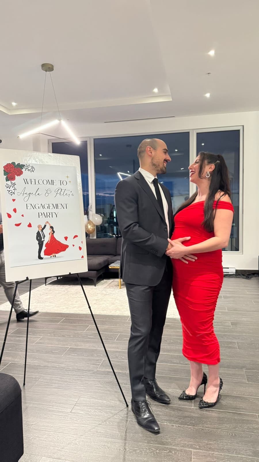 Angela and Peter at their engagement party